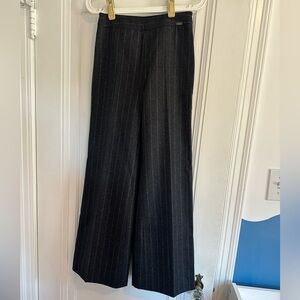 Vintage Chanel Grey Wool Pinstriped Pants. French size 34. US size 2.